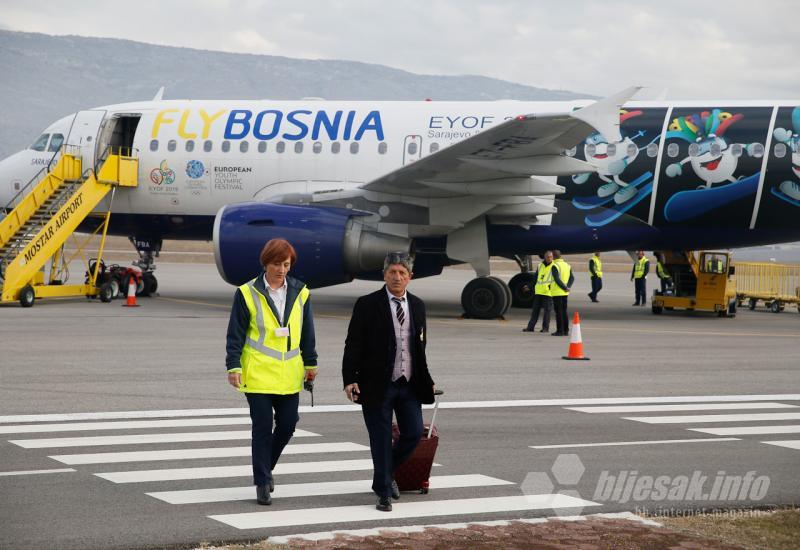 Prvi avion FlyBosnie na novoj liniji sletio u Mostar - Prvi avion FlyBosnie na novoj liniji sletio u Mostar